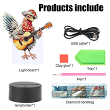 Load image into Gallery viewer, Animal Diamond Painting LED Lamp Diamond Painting Night Light (Funny Chicken)
