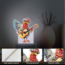 Load image into Gallery viewer, Animal Diamond Painting LED Lamp Diamond Painting Night Light (Funny Chicken)
