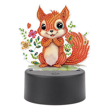 Load image into Gallery viewer, Cute Animal Diamond Painting LED Lamp Diamond Painting Night Light (Squirrel)
