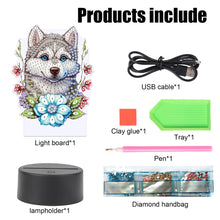 Load image into Gallery viewer, Cute Animal Diamond Painting LED Lamp Diamond Painting Night Light (Wolf)
