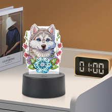 Load image into Gallery viewer, Cute Animal Diamond Painting LED Lamp Diamond Painting Night Light (Wolf)
