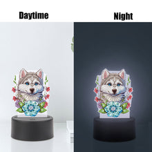 Load image into Gallery viewer, Cute Animal Diamond Painting LED Lamp Diamond Painting Night Light (Wolf)
