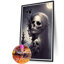 Load image into Gallery viewer, Diamond Painting - Full Round - Halloween Skull Girl Another Face (40*60CM)
