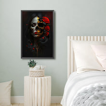 Load image into Gallery viewer, Diamond Painting - Full Round - Halloween Skull Girl Rose Skull (40*60CM)
