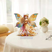 Load image into Gallery viewer, Acrylic Special Shape Fallen Leaf Butterfly Girl Desktop Diamond Painting Decor

