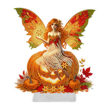 Load image into Gallery viewer, Acrylic Special Shape Pumpkin Butterfly Girl Desktop Diamond Painting Decor
