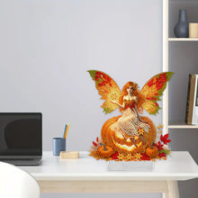 Load image into Gallery viewer, Acrylic Special Shape Pumpkin Butterfly Girl Desktop Diamond Painting Decor
