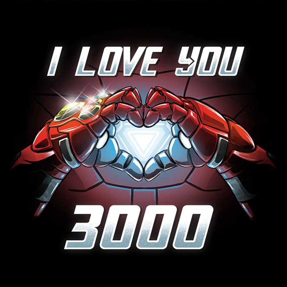 Diamond Painting - Full Round - Silhouette I love you 3000 Iron Man (40*40CM)