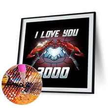 Load image into Gallery viewer, Diamond Painting - Full Round - Silhouette I love you 3000 Iron Man (40*40CM)
