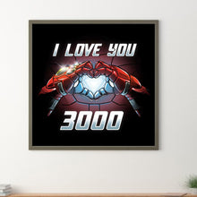 Load image into Gallery viewer, Diamond Painting - Full Round - Silhouette I love you 3000 Iron Man (40*40CM)
