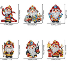 Load image into Gallery viewer, 6Pcs Acrylic Special Shape Fireman Gnome Diamond Painting Fridge Magnets
