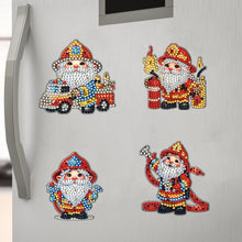 Load image into Gallery viewer, 6Pcs Acrylic Special Shape Fireman Gnome Diamond Painting Fridge Magnets
