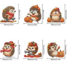 Load image into Gallery viewer, 6Pcs Acrylic Special Shape Pumpkin Squirrel Diamond Painting Fridge Magnets
