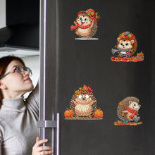 Load image into Gallery viewer, 6Pcs Acrylic Special Shape Pumpkin Squirrel Diamond Painting Fridge Magnets
