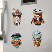 Load image into Gallery viewer, 6Pcs Acrylic Special Shape Horror Cup Diamond Painting Fridge Magnets for Home
