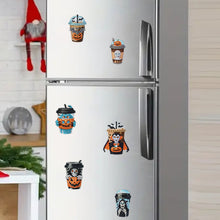 Load image into Gallery viewer, 6Pcs Acrylic Special Shape Horror Cup Diamond Painting Fridge Magnets for Home
