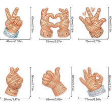 Load image into Gallery viewer, 6Pcs Acrylic Special Shape English Words Diamond Painting Fridge Magnets
