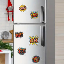 Load image into Gallery viewer, 6Pcs Acrylic Special Shape English Words Diamond Painting Fridge Magnets
