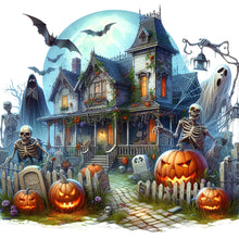 Load image into Gallery viewer, Diamond Painting - Full Round - Halloween horror night (40*40CM)
