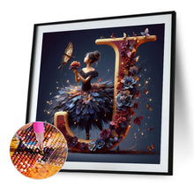 Load image into Gallery viewer, Diamond Painting - Full Round - Dancing girl letter J (40*40CM)
