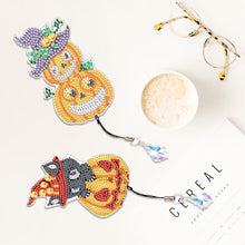 Load image into Gallery viewer, 2Pcs Special Shape Pumpkin 5D DIY Diamond Painting Bookmark for Reading Day Gift
