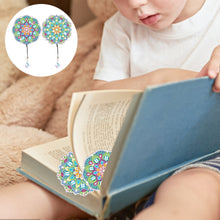 Load image into Gallery viewer, 2Pcs Special Shape Colorful Mandala Diamond Painting Bookmark Art Projects
