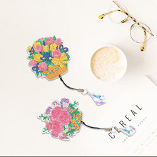 Load image into Gallery viewer, 2Pcs Special Shape Bouquet 5D DIY Diamond Painting Bookmark for Reading Day Gift
