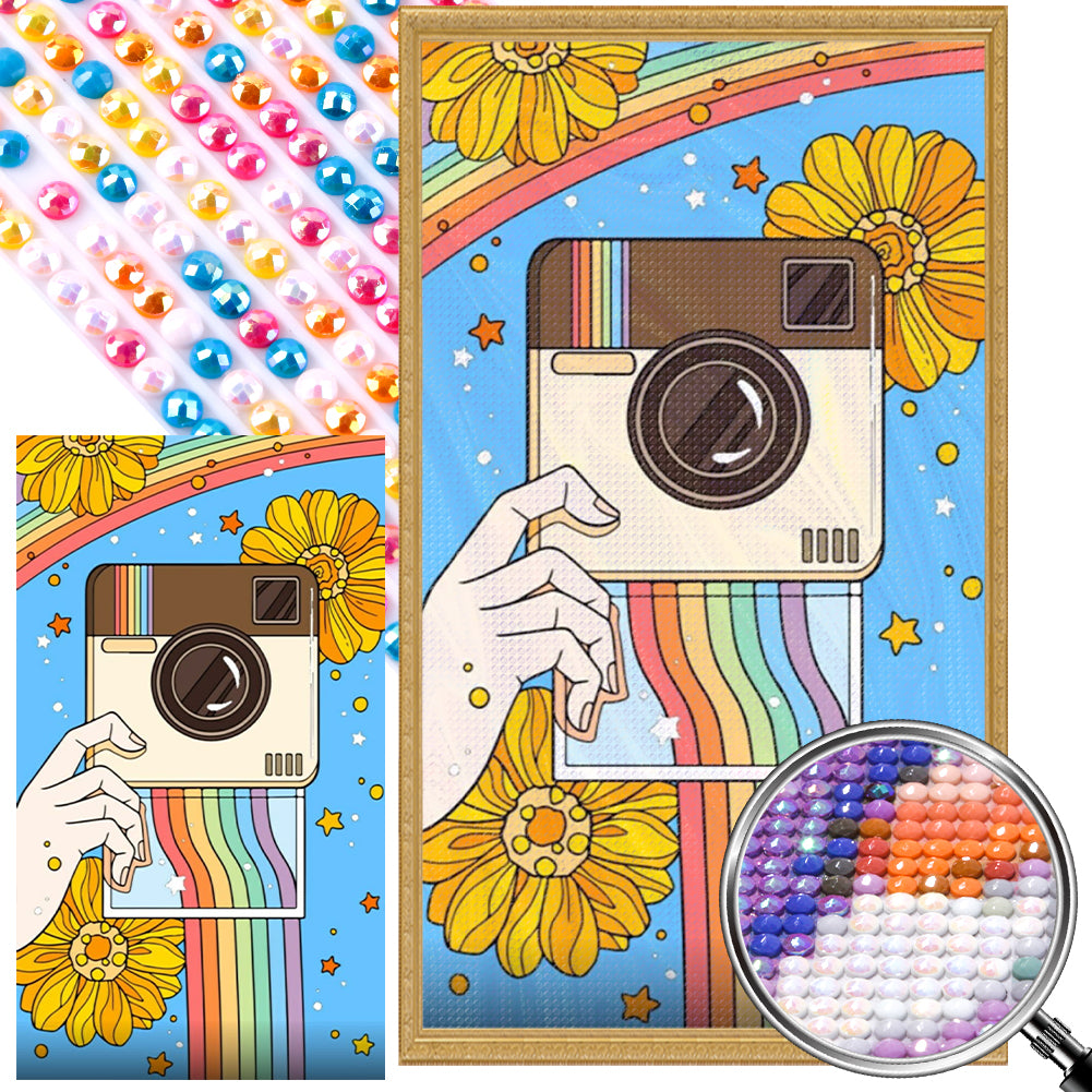 AB Diamond Painting - Full Round - Rainbow camera (40*70CM)