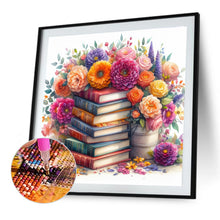 Load image into Gallery viewer, Diamond Painting - Full Round - Flowers and books (40*40CM)
