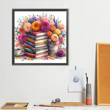 Load image into Gallery viewer, Diamond Painting - Full Round - Flowers and books (40*40CM)
