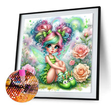 Load image into Gallery viewer, Diamond Painting - Full Round - Green elf rose girl (30*30CM)

