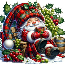 Load image into Gallery viewer, Diamond Painting - Full Round - Grape Christmas gnome (40*40CM)
