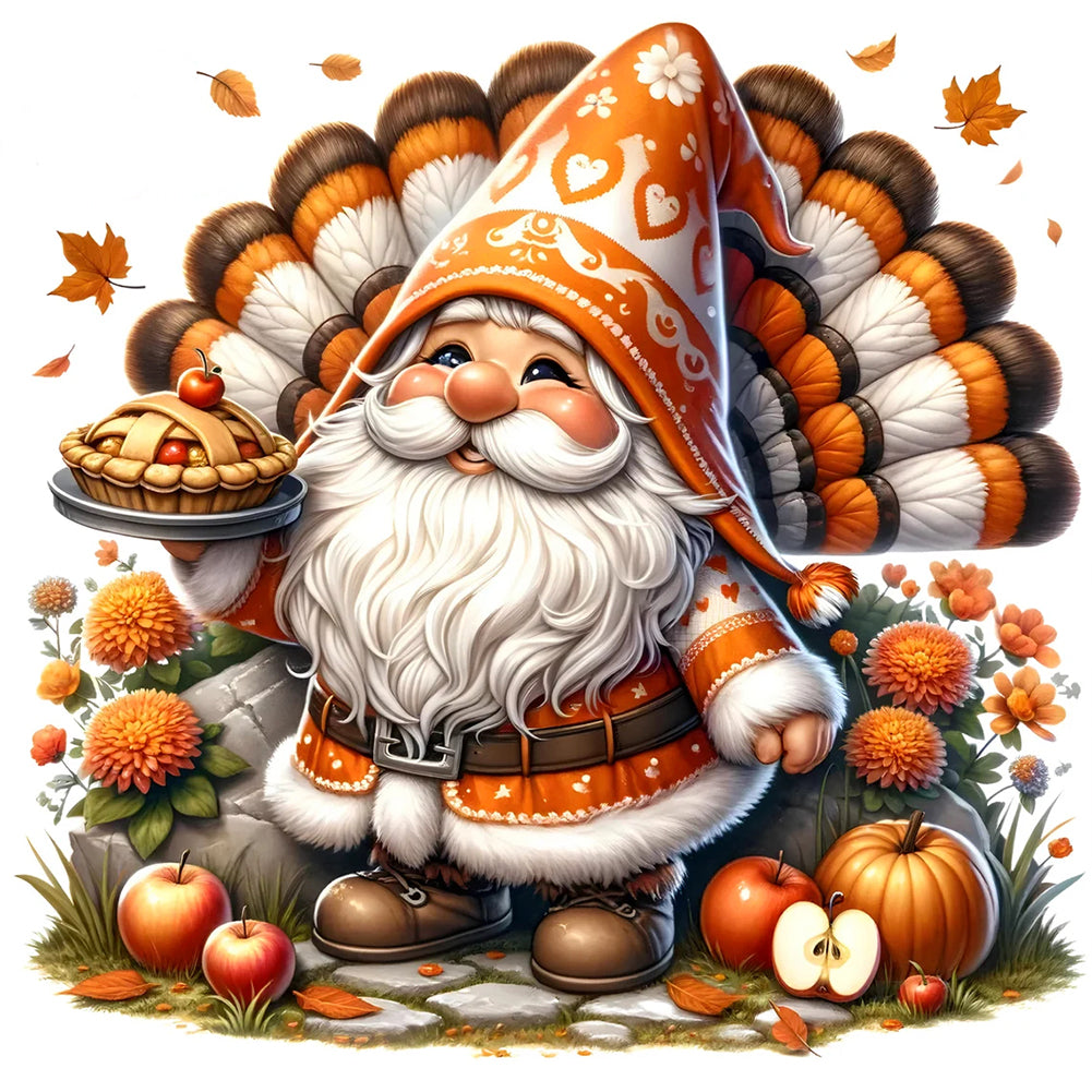 Diamond Painting - Full Round - Autumn apple pie gnome (40*40CM)