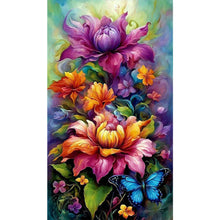 Load image into Gallery viewer, AB Diamond Painting - Full Round - Flowers and butterflies (40*70CM)
