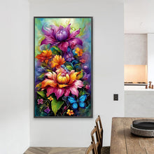 Load image into Gallery viewer, AB Diamond Painting - Full Round - Flowers and butterflies (40*70CM)
