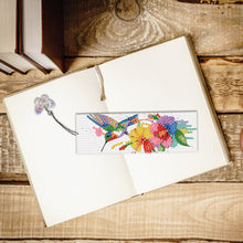 Load image into Gallery viewer, 3Pcs Special Shape Hummingbird Flower DIY Diamond Painting Bookmarks Kits

