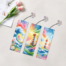 Load image into Gallery viewer, 3Pcs Special Shape Lighthouse DIY Diamond Painting Bookmarks Kits for Bookworms
