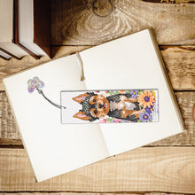 Load image into Gallery viewer, 3Pcs Special Shape Dog Flower DIY Diamond Painting Bookmarks Kits for Bookworms
