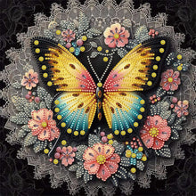 Load image into Gallery viewer, Diamond Painting - Partial Special Shaped - Flower butterfly (30*30CM)
