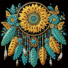 Load image into Gallery viewer, Diamond Painting - Partial Special Shaped - Sunflower dream catcher (30*30CM)
