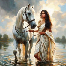 Load image into Gallery viewer, Diamond Painting - Full Round - Horse-training woman (30*30CM)
