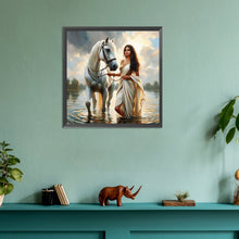 Load image into Gallery viewer, Diamond Painting - Full Round - Horse-training woman (30*30CM)
