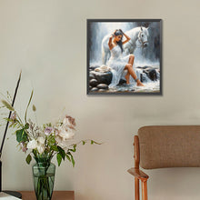 Load image into Gallery viewer, Diamond Painting - Full Round - Horse-training woman (30*30CM)
