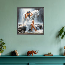 Load image into Gallery viewer, Diamond Painting - Full Round - Horse-training woman (30*30CM)
