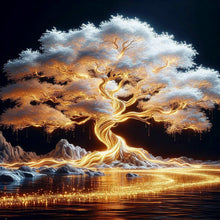 Load image into Gallery viewer, Diamond Painting - Full Round - Gold tree (30*30CM)
