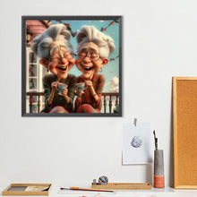 Load image into Gallery viewer, Diamond Painting - Full Round - Happy grandma (40*40CM)
