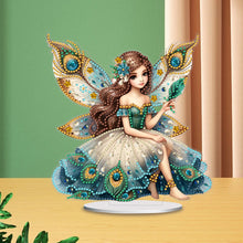 Load image into Gallery viewer, Acrylic Peacock Fairy Girl 5D DIY Diamond Art Tabletop Decorations Bedroom Decor
