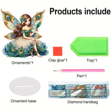 Load image into Gallery viewer, Acrylic Peacock Fairy Girl 5D DIY Diamond Art Tabletop Decorations Bedroom Decor
