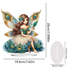 Load image into Gallery viewer, Acrylic Peacock Fairy Girl 5D DIY Diamond Art Tabletop Decorations Bedroom Decor
