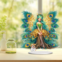 Load image into Gallery viewer, Acrylic Peacock Fairy Girl 5D DIY Diamond Art Tabletop Decorations Bedroom Decor
